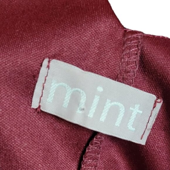 Mint Faux Suede Low Cross Back Long Bell Sleeve Dress Large - Picture 5 of 6